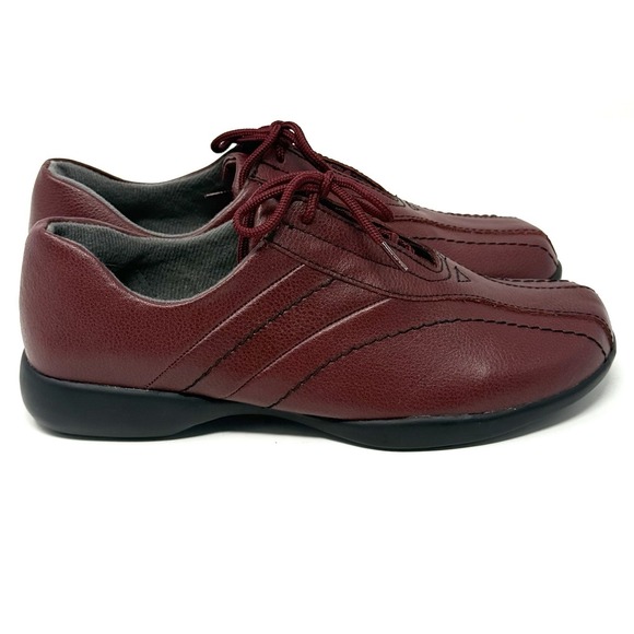 Thom McAn Women's‎ Burgundy Leather Lace-Up Casual Oxfords Sneakers Size 8M - Picture 5 of 8